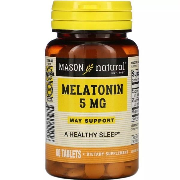 Мелатонин для сна Mason Natural Melatonin 5 мг 60 таблеток (000021139) Мелатонин для сна Mason Natural Melatonin 5 мг 60 таблеток (000021139)