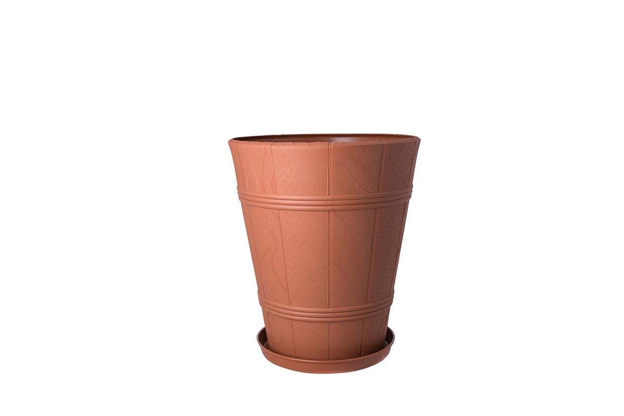 Пальмовка для цветов Form Wood Plastic 20 л 34х39 см Терракотовый