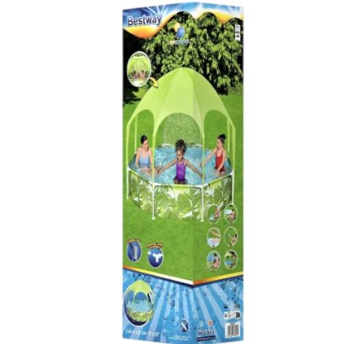 Бассейн с навесом каркасный детский Bestway 56432 244х51 см (KR9191) - фото 8 Бассейн с навесом каркасный детский Bestway 56432 244х51 см (KR9191) - фото 8
