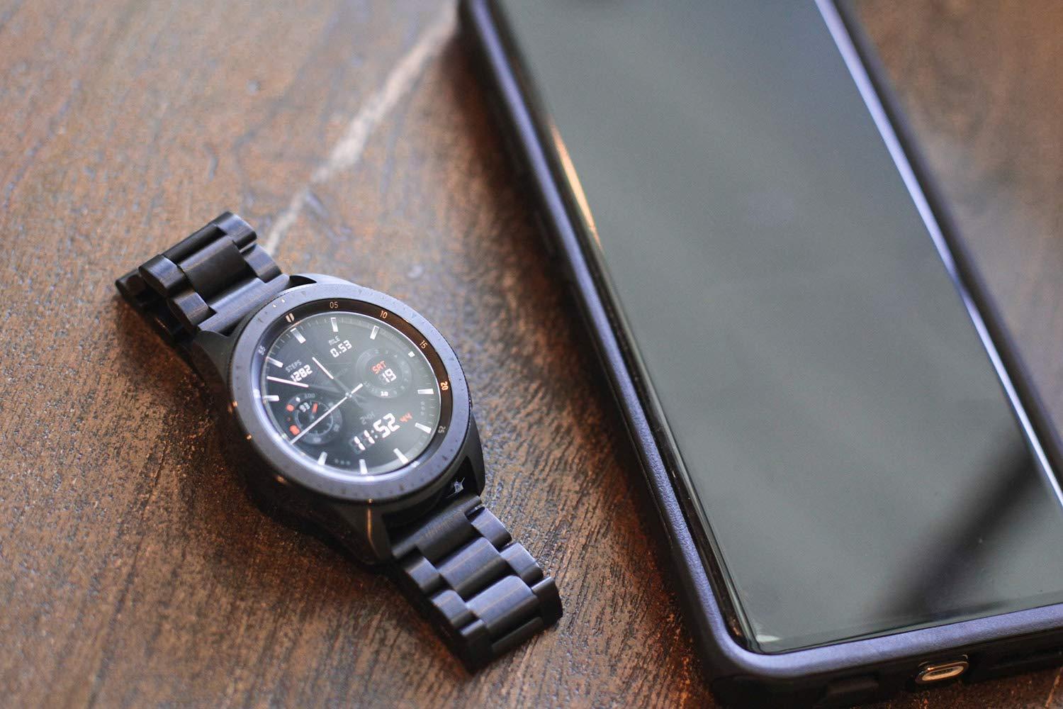 Ремешок стальной BeWatch 20мм для Samsung Galaxy Watch 42/3 41 мм/Active/Active 2 Black (1110401) - фото 8