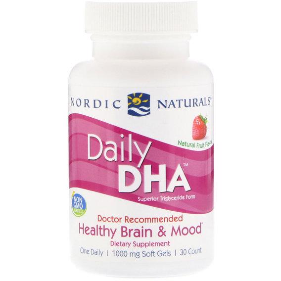 Омега 3 Nordic Naturals Daily DHA 1000 мг 30 Soft Gels Natural Fruit Flavor (NOR-01816)