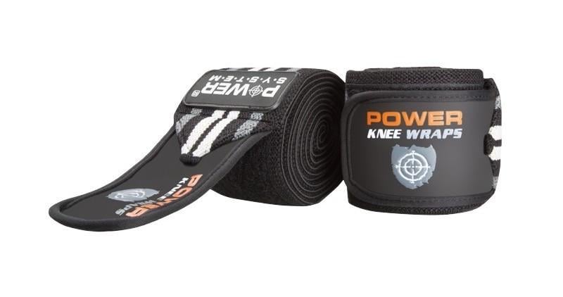Бинти на коліна Power System PS-3700 Knee Wraps пара Grey/Black (A-012093) - фото 4