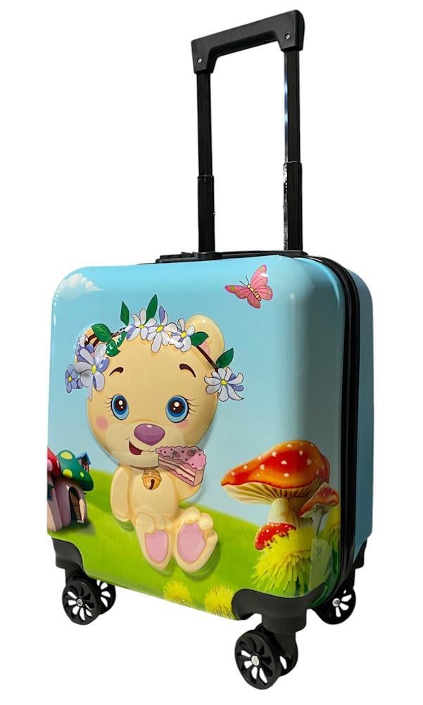 Чемодан D01 mouse mini поликарбонат-ABS XS 45x36x27 см Голубой