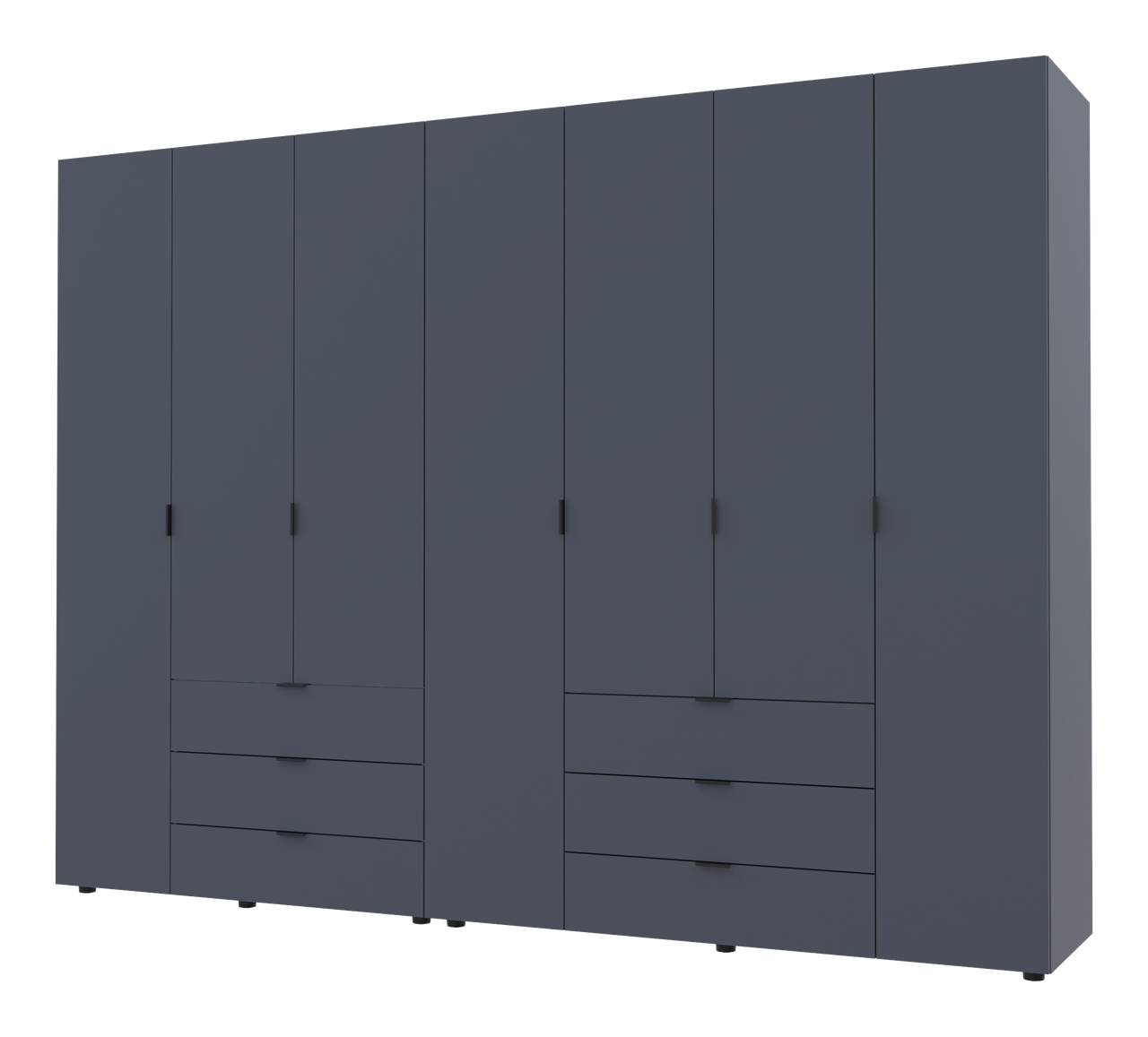 Шкаф для одежды Doros Гелар 2 шт. 271,2х49,5х203,4 см Графит - фото 1