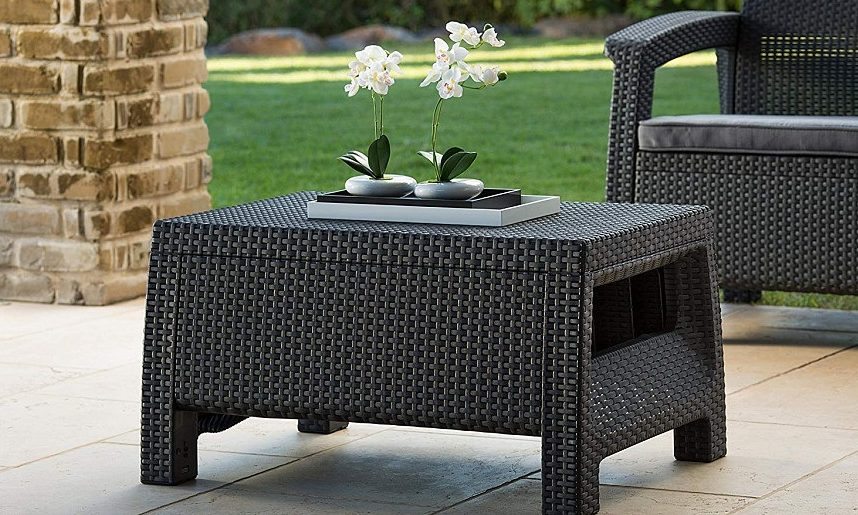 Столик садовый Keter Corfu Table Графит (241945) - фото 6 Столик садовый Keter Corfu Table Графит (241945) - фото 6