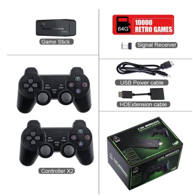 Приставка с 2 беспроводными джойстиками Game Stick 8626 HDMI N 10000 игр Black (14304614) - фото 3