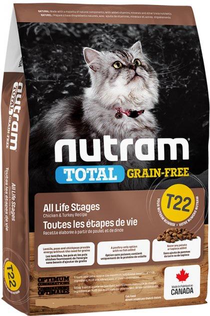 Корм сухой беззерновой для котов Nutram T22 Turkey & Chiken 340 г (24148580)