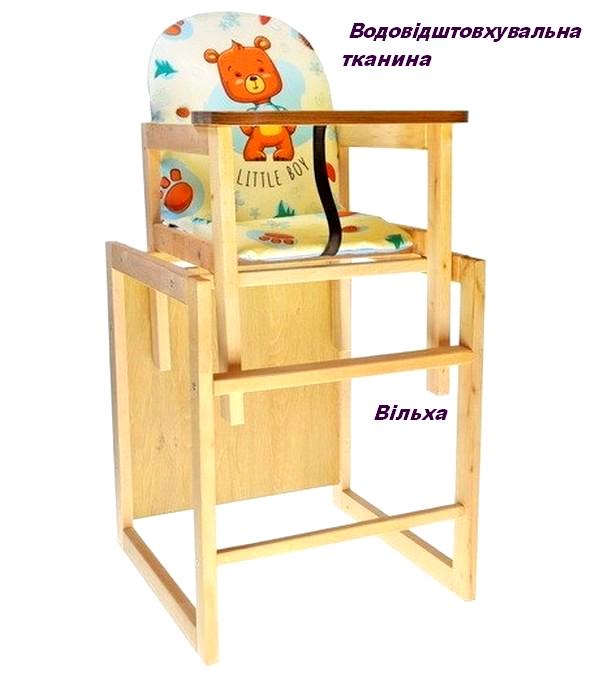 Стульчик-трансформер Медвежонок детский деревянный для кормления - фото 3 Стульчик-трансформер Медвежонок детский деревянный для кормления - фото 3