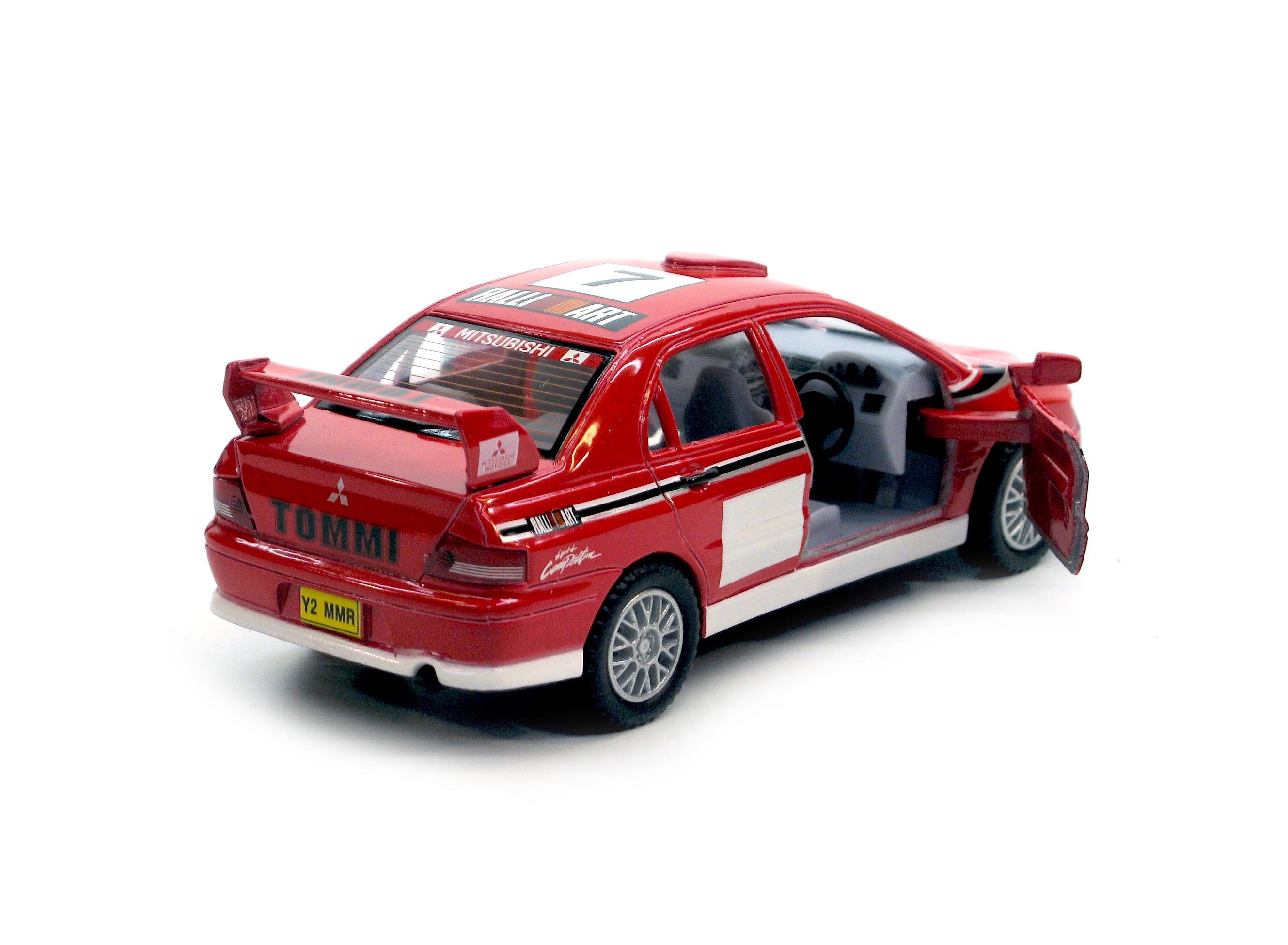 Машина металлическая KT5048W Mitsubishi Lancer Evolution VII WRC (8517852) - фото 5