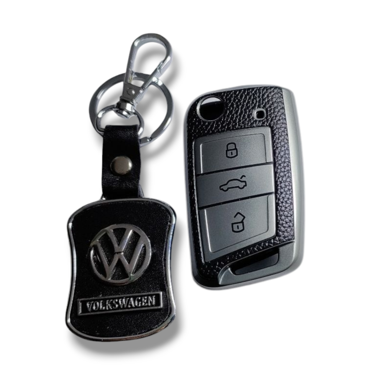 Чехол для ключа Volkswagen кожаный с брелоком (2388020668)
