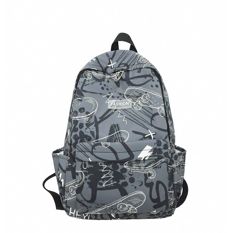 Школьный рюкзак подростковый Lesko 8055228 с брелком 20 л White (24366353)