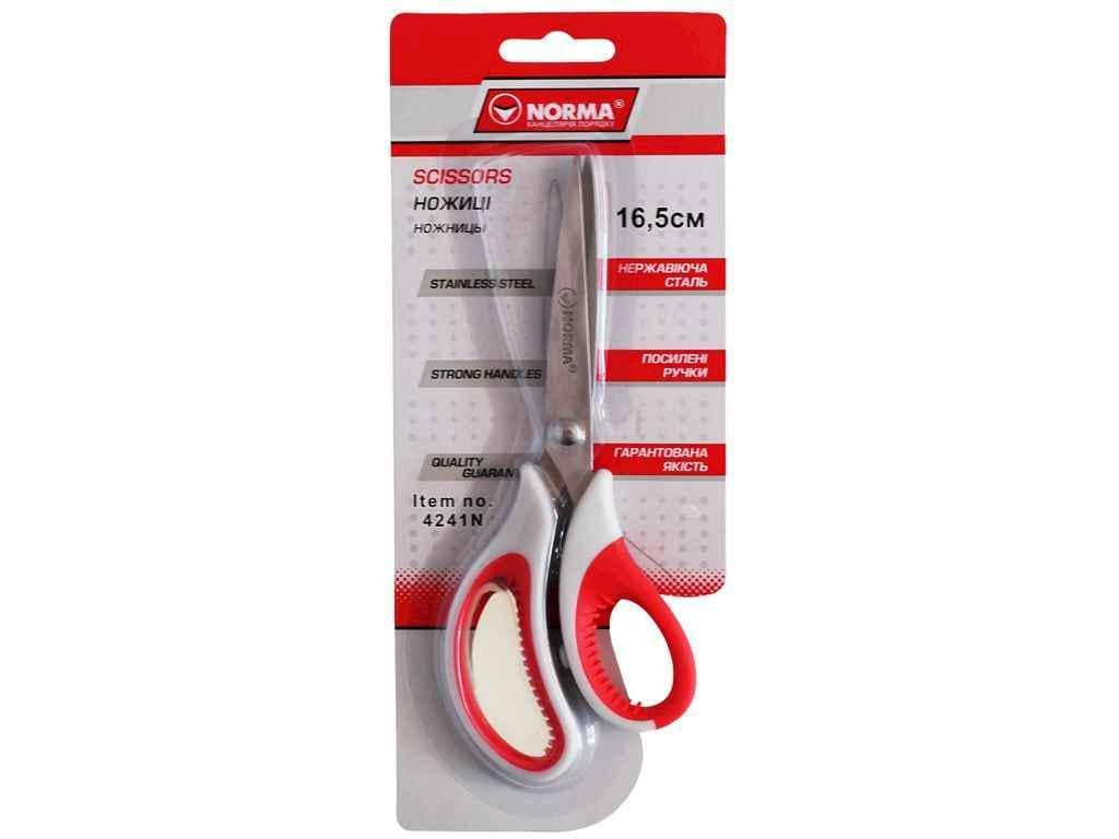 Ножницы NORMA 16,5 см Серо-красный (1049974)