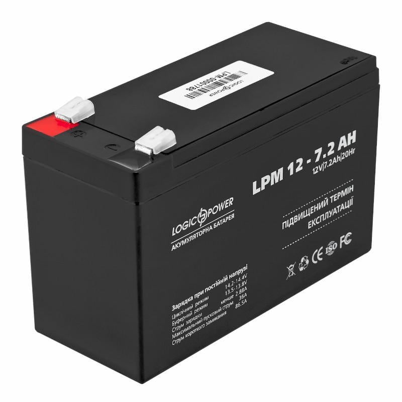 Акумуляторна батарея свинцево-кислотна LogicPower AGM LPM 12-7,2 Ah (29879692)