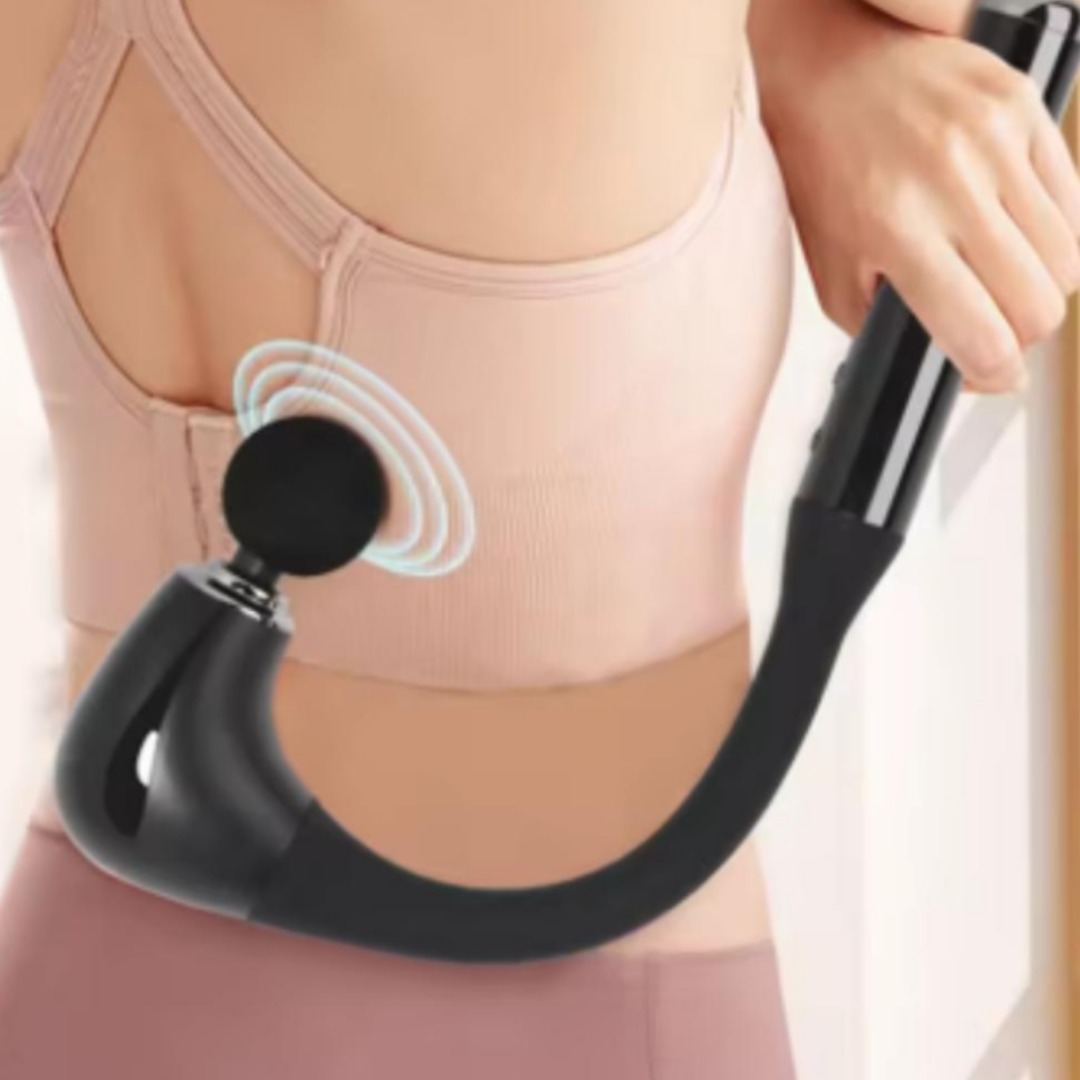 Массажер для тела ударный Fascial Gun Long Pro перкуссионный ручной на аккумуляторе Серый (Pro-017) - фото 10