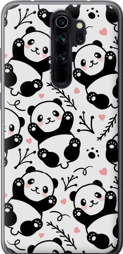Чехол на Xiaomi Redmi Note 8 Pro Панды (4318t-1783-42517)