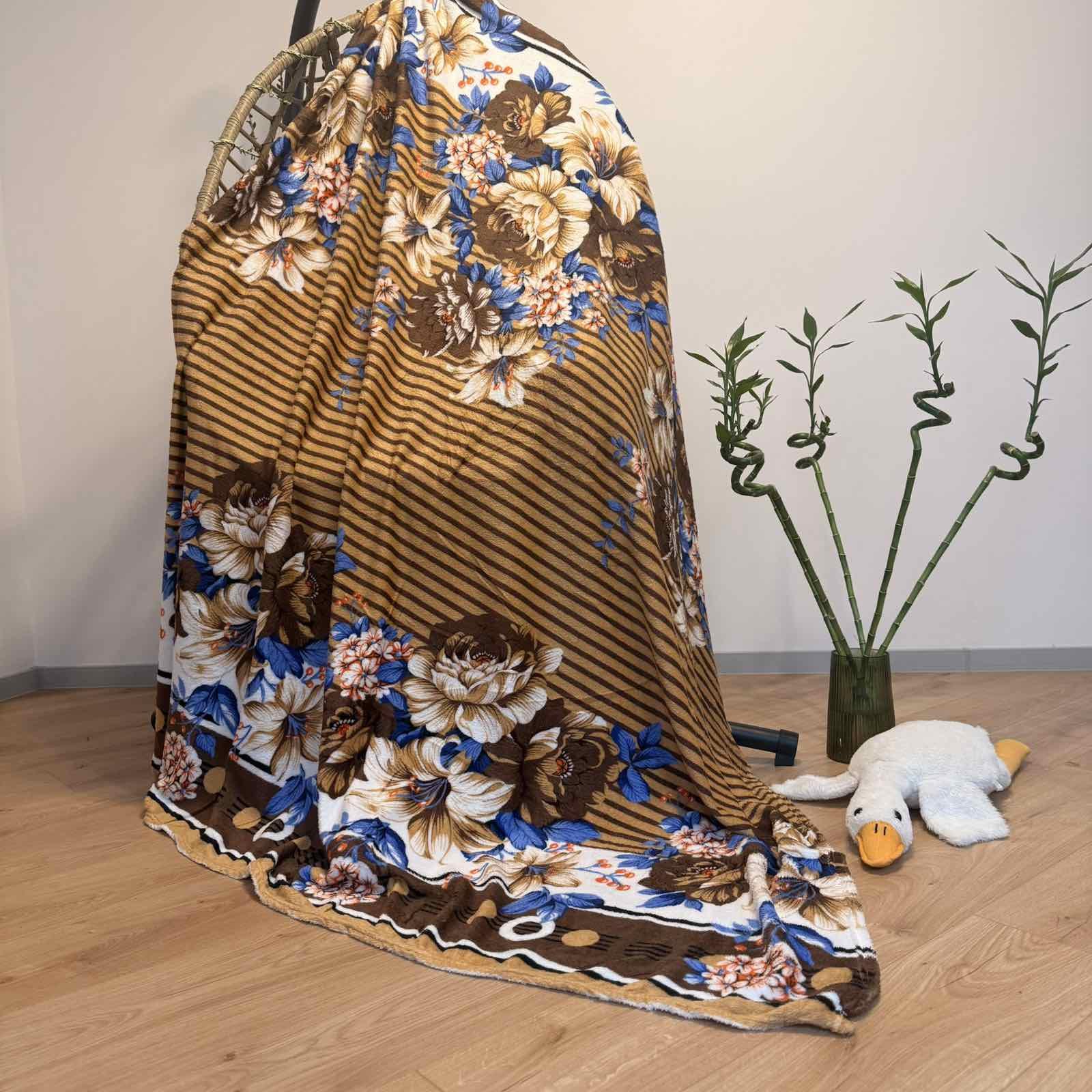 Плед-покрывало Koloco Цукерочка из микрофибры 150x200 см Коричневый (07-25-5)