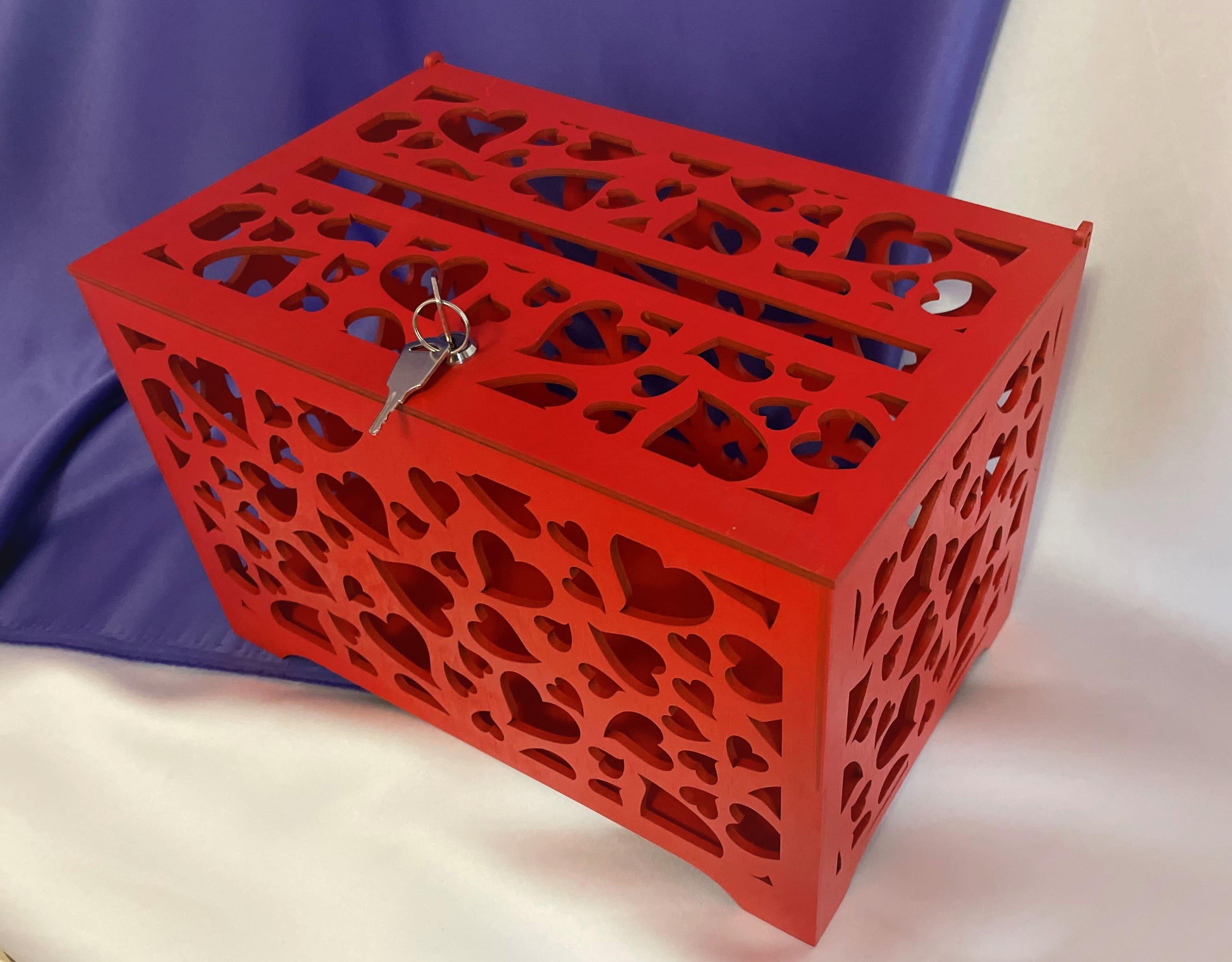 Шкатулка свадебная Elfy Сердца Красный (23793140)