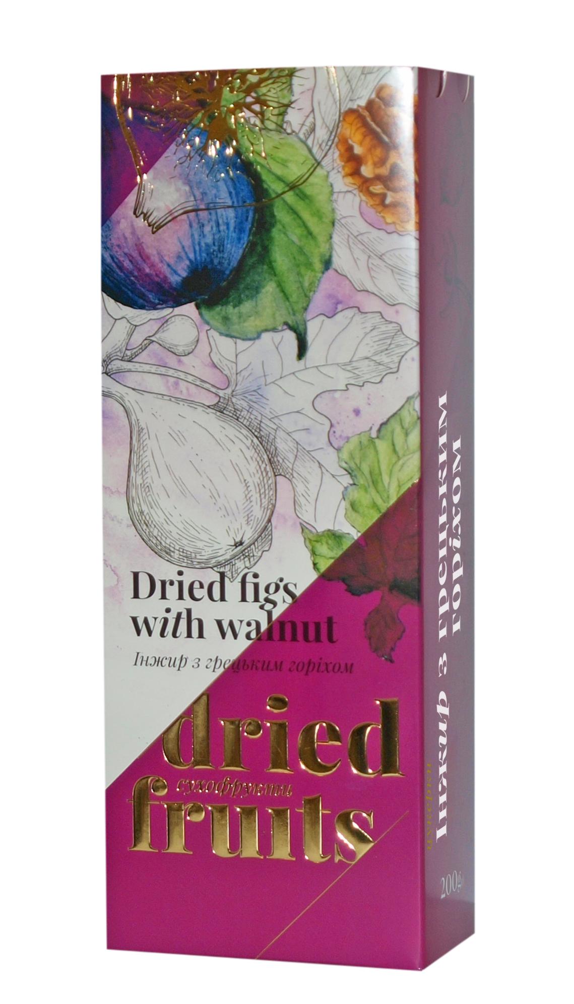 Цукерки Ріконд Інжир з грецьким горіхом в шоколаді 200 г