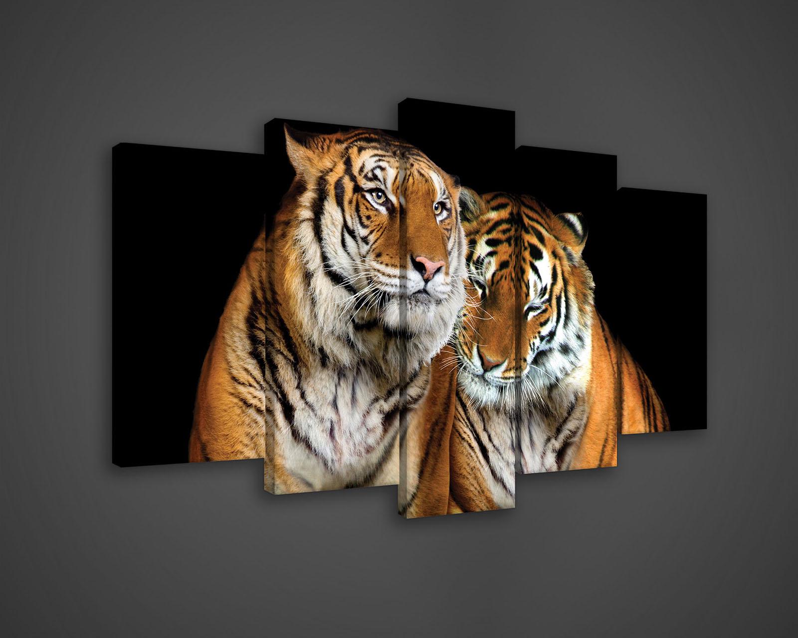 Модульная картина на холсте 100x60 см Consalnet Тигры (PS131S17)