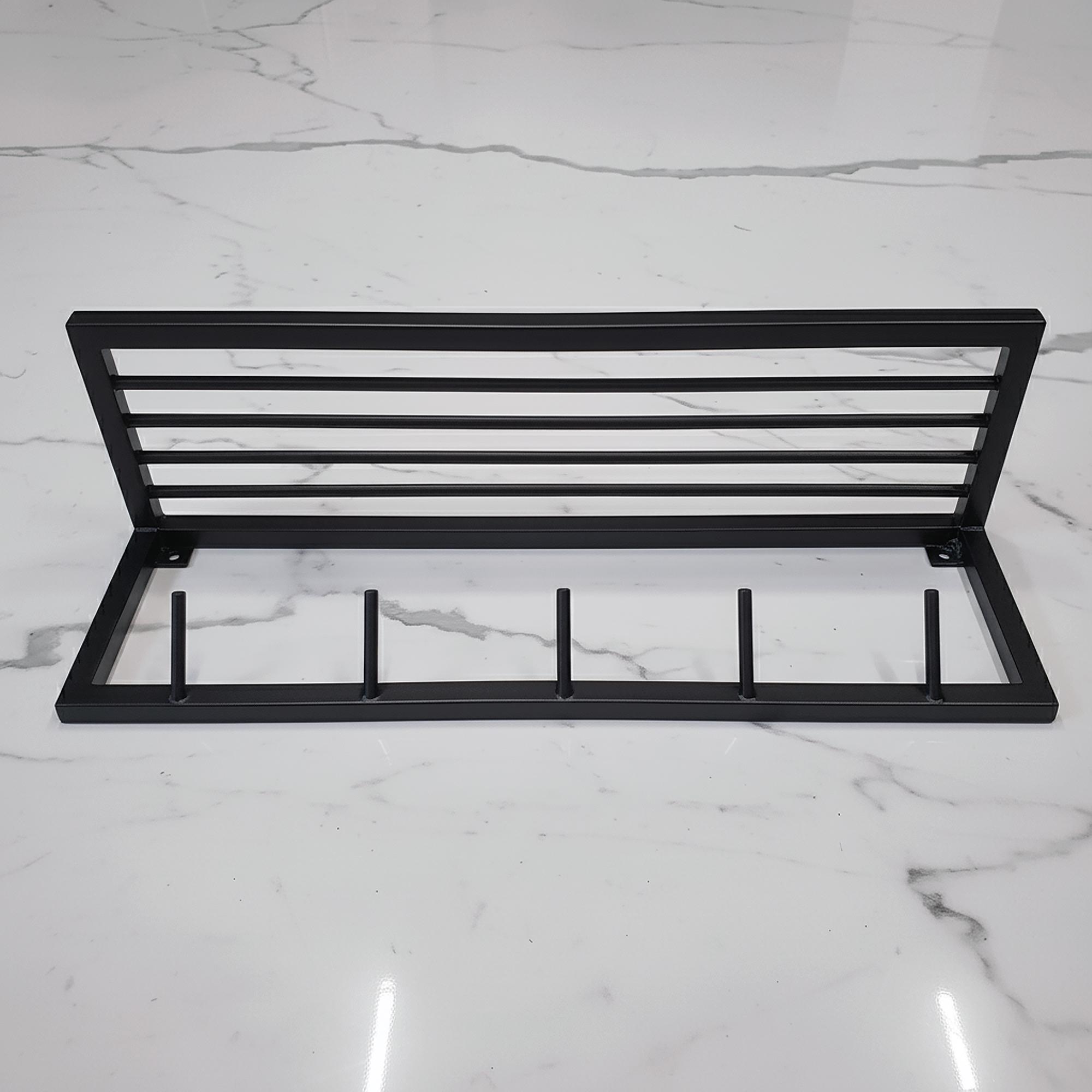 Вешалка для одежды настенная из металла 600x200 мм H 200 мм Черный (1557) - фото 3 Вешалка для одежды настенная из металла 600x200 мм H 200 мм Черный (1557) - фото 3