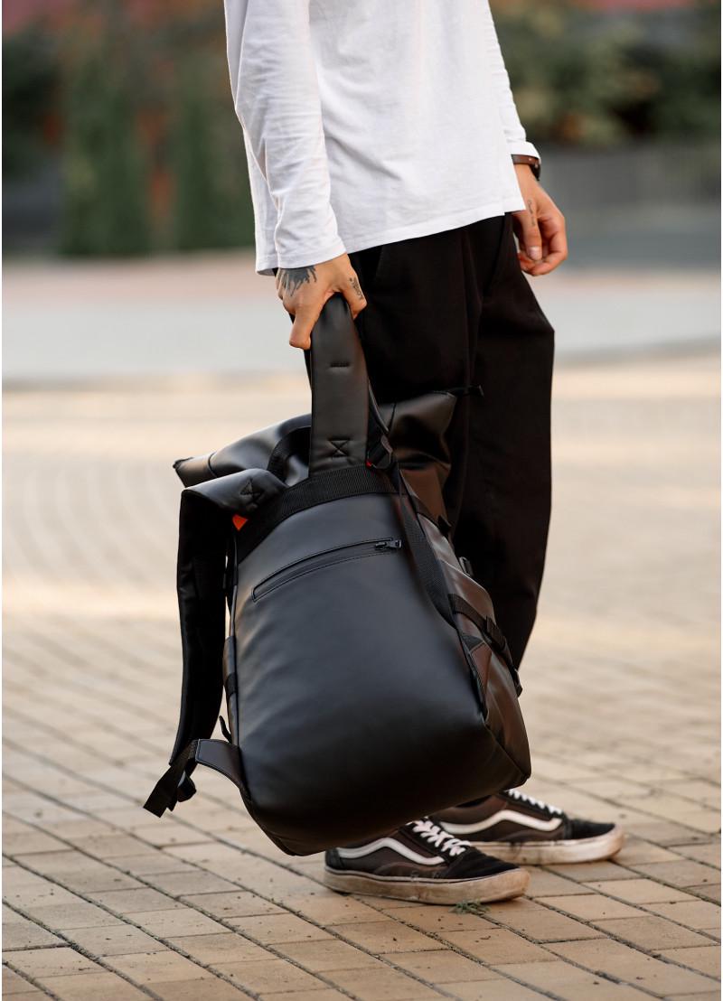 Рюкзак мужской Sambag RollTop Hacking Черно-оранжевый (15373026e) - фото 2 Рюкзак мужской Sambag RollTop Hacking Черно-оранжевый (15373026e) - фото 2