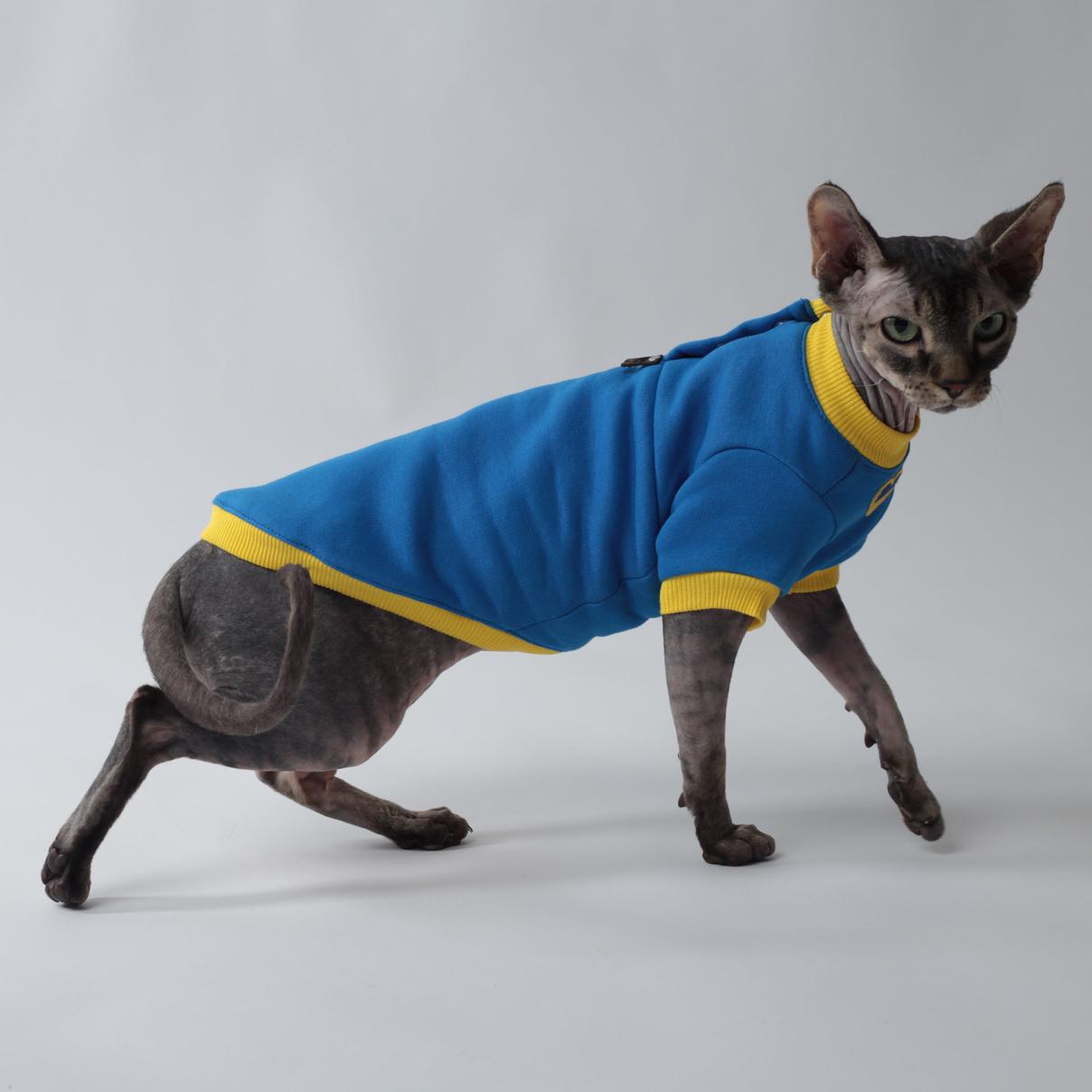 Кофта для котів з рукавом Style Pets UK Патріотична XL Blue (479XL) - фото 4