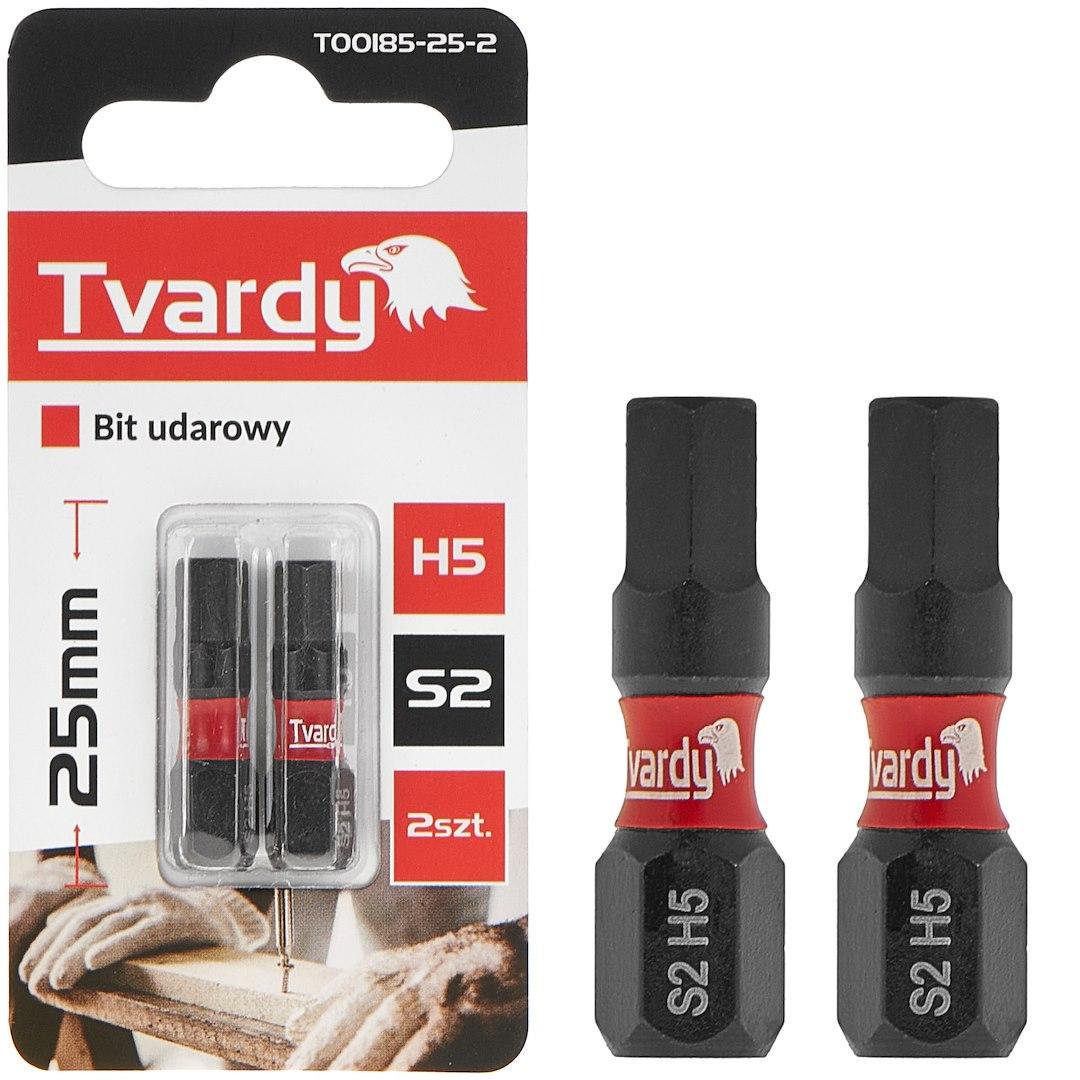 Біта удана Tvardy Hex H5 x 25 мм (T00185-25-2) - фото 3 Біта удана Tvardy Hex H5 x 25 мм (T00185-25-2) - фото 3