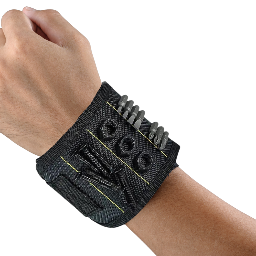 Браслет для інструментів для роботи з потужною магнітною пластиною для цвяхів Чорний - фото 6