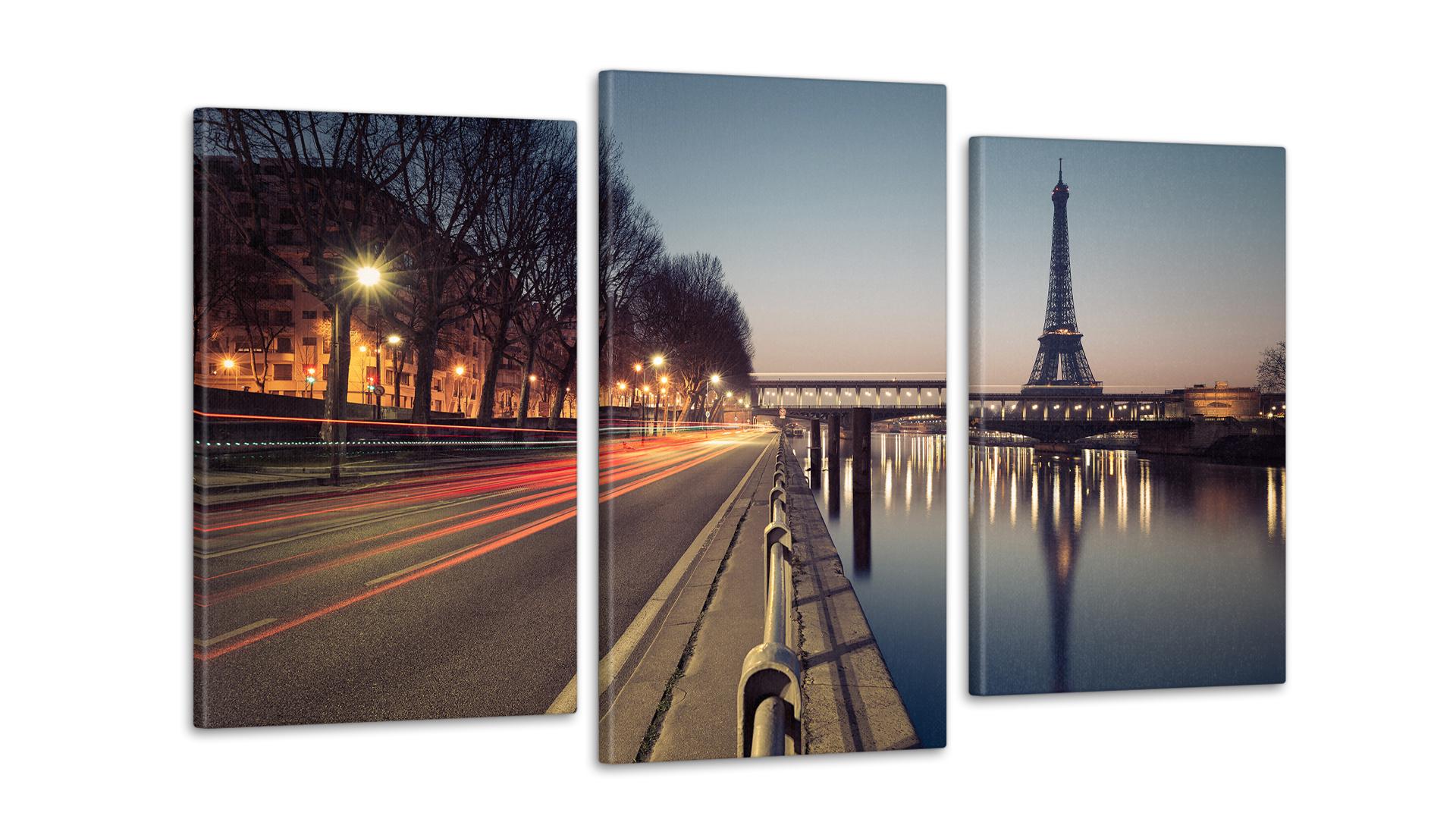 Модульная картина Ночной Париж 53x100 см (Art-104_3)