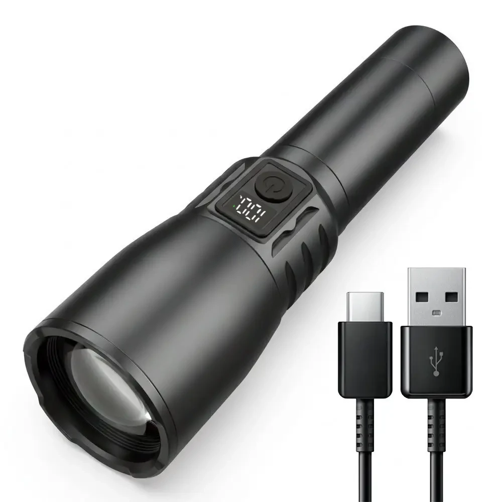 Фонарь светодиодный Coba CB-X86-1 с аккумулятором ручной Черный (10425)