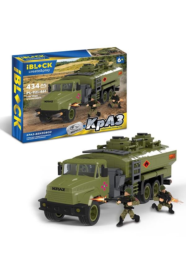 Конструктор Iblock Армія КрАЗ Бензовоз ЦБ-00247156 Різнокольоровий (23389472)
