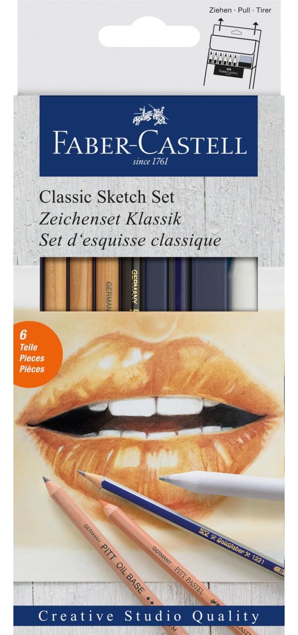 Набор цветных карандашей Faber-Castell Sketch Set Classic 6 пр. (114004) Набор цветных карандашей Faber-Castell Sketch Set Classic 6 пр. (114004)