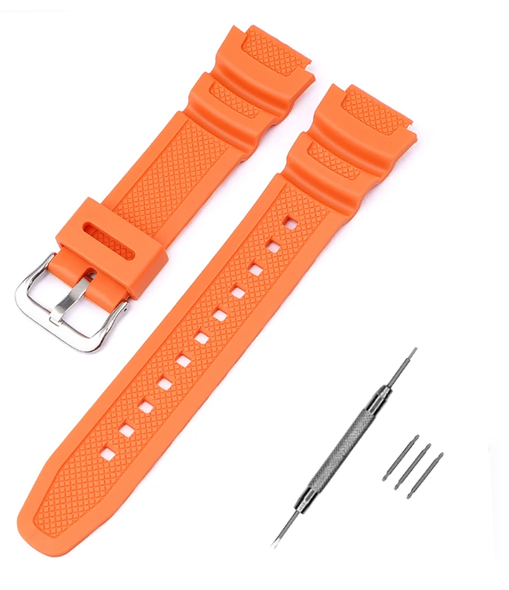Ремінець для Casio G-Shock AE-1000/1200 Orange SI (3807) Ремінець для Casio G-Shock AE-1000/1200 Orange SI (3807)