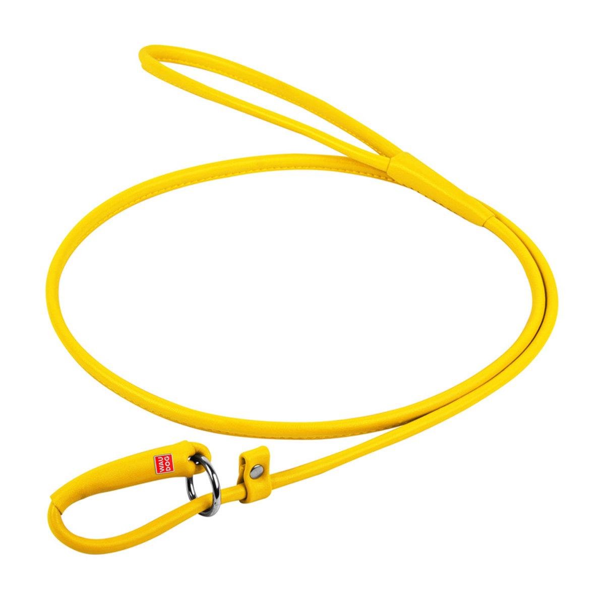 Поводок-удавка Waudog Glamour круглый 6 мм 183 см Желтый