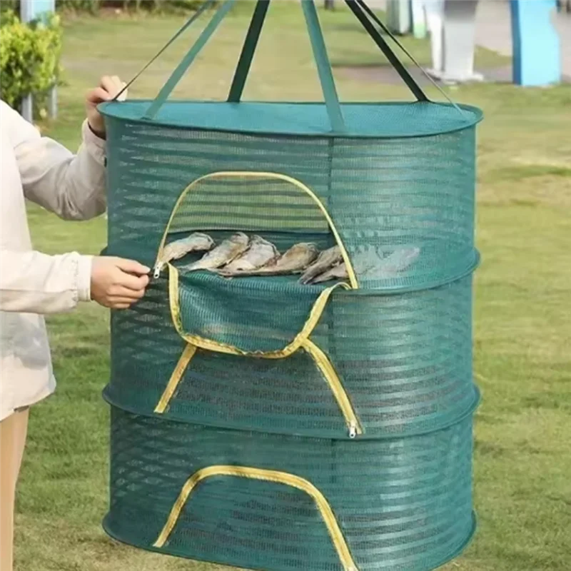 Сетка для сушки рыбы, фруктов и овощей RIAS FI-58 трехъярусная 45x40x60 см Green (3_06766) - фото 8 Сетка для сушки рыбы, фруктов и овощей RIAS FI-58 трехъярусная 45x40x60 см Green (3_06766) - фото 8