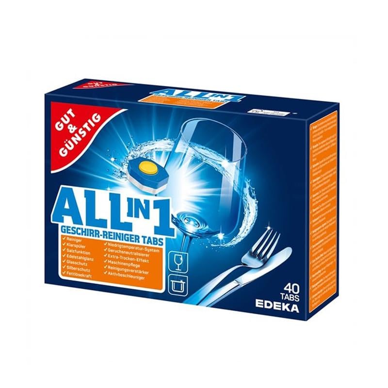 Таблетки для посудомоечной машины Gut&Gunstig All-in-1 40 таб. (1567366021)