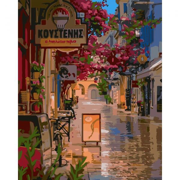 Картина по номерам Идейка Города Уютный вечер в 40х50 см термопакете (КНО3575-mt)