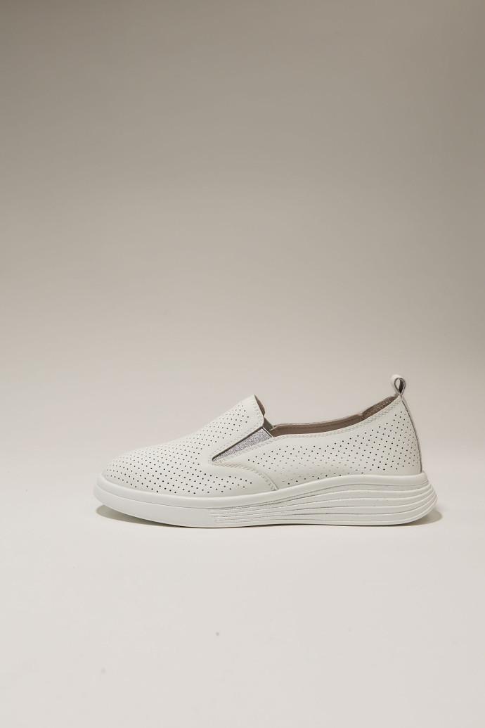 Мокасины женские ALLSY кожаные р. 37 Белый (195360) - фото 2 Мокасины женские ALLSY кожаные р. 37 Белый (195360) - фото 2