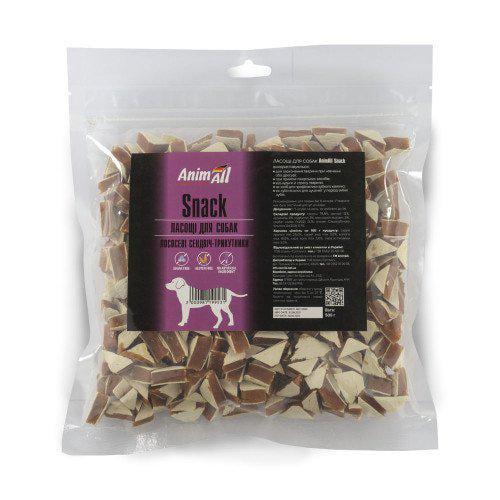 Ласощі AnimAll Snack для собак лососеві сендвіч-трикутники 500 г