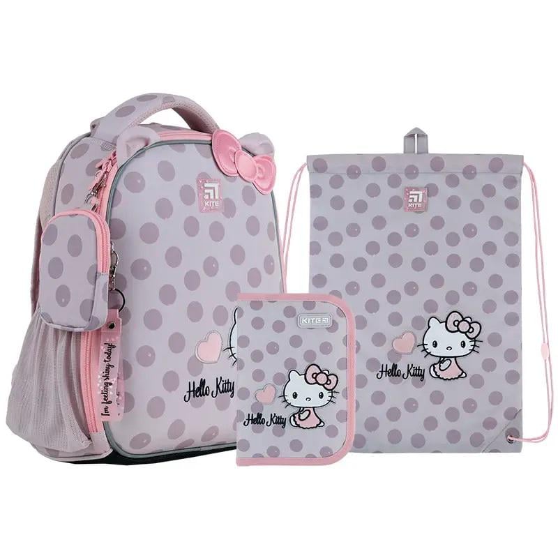 Школьный рюкзак KITE SET HK24-555S Hello Kitty с пеналом и сумкой для обуви (994200)