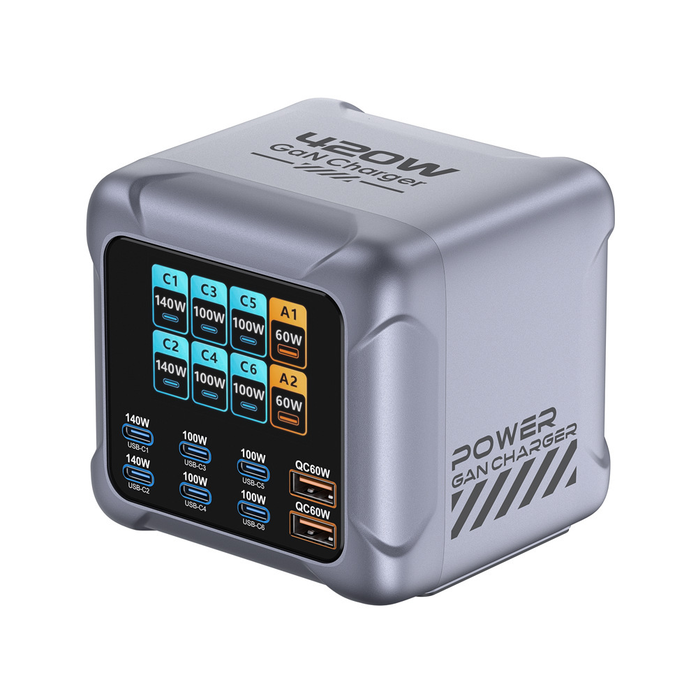 Зарядное устройство для BK-126D 420W GaN PD3.1 140W 8 портов USB/Type-C (138414) Зарядное устройство для BK-126D 420W GaN PD3.1 140W 8 портов USB/Type-C (138414)