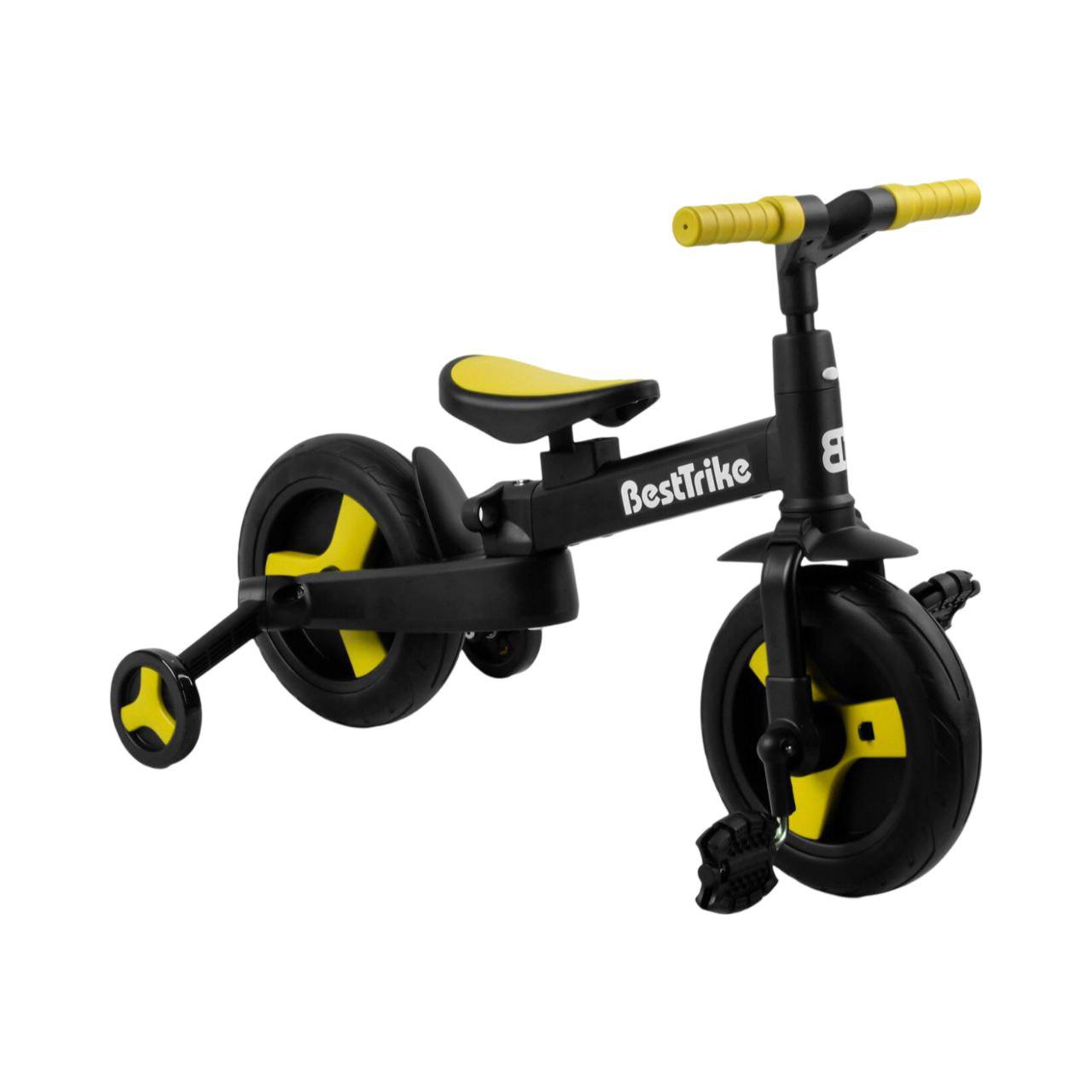 Велосипед-трансформер Best Trike 58195 колеса PU 10'' батьківська ручка/знімні педалі Жовтий (25400124) - фото 6 Велосипед-трансформер Best Trike 58195 колеса PU 10'' батьківська ручка/знімні педалі Жовтий (25400124) - фото 6