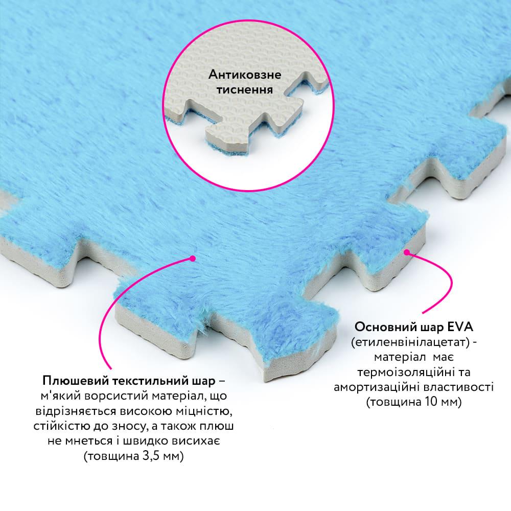 Коврик-пазл плюшевый Sticker Wall 30х30х1 см Мятный (SW-00002090) - фото 6 Коврик-пазл плюшевый Sticker Wall 30х30х1 см Мятный (SW-00002090) - фото 6