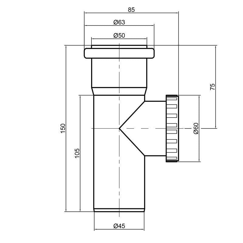 Ревизия канализационная TA Sewage PPR 50 мм (TASRVPP50) - фото 2 Ревизия канализационная TA Sewage PPR 50 мм (TASRVPP50) - фото 2