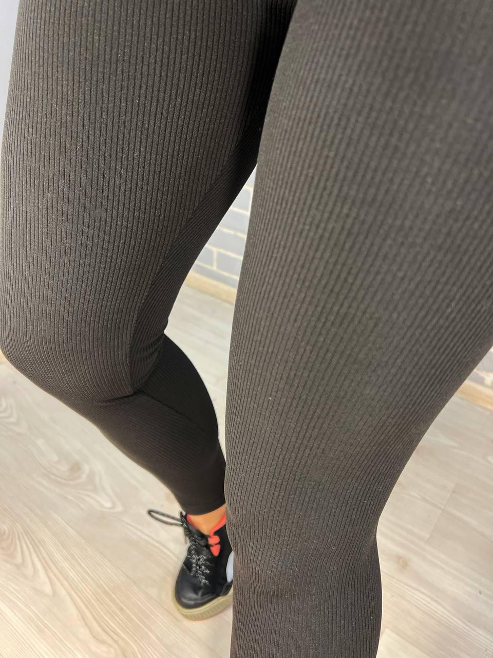 Лосины женские Prenses 706 рубчик широкий пояс утепленные флис S Черный (3046) - фото 10 Лосины женские Prenses 706 рубчик широкий пояс утепленные флис S Черный (3046) - фото 10