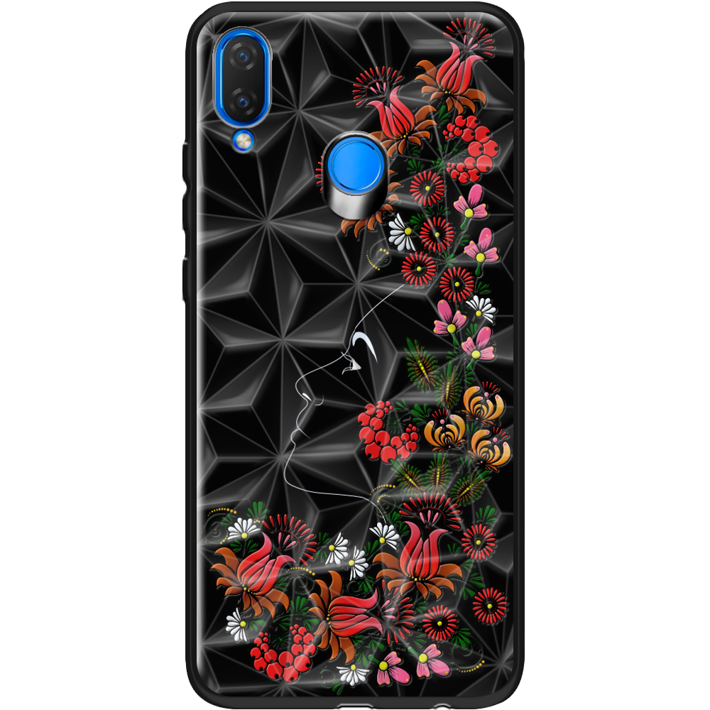 Чехол Boxface Huawei P Smart Plus 3D Ukrainian Muse Черный силикон с призмой (34912-bk64-37847)