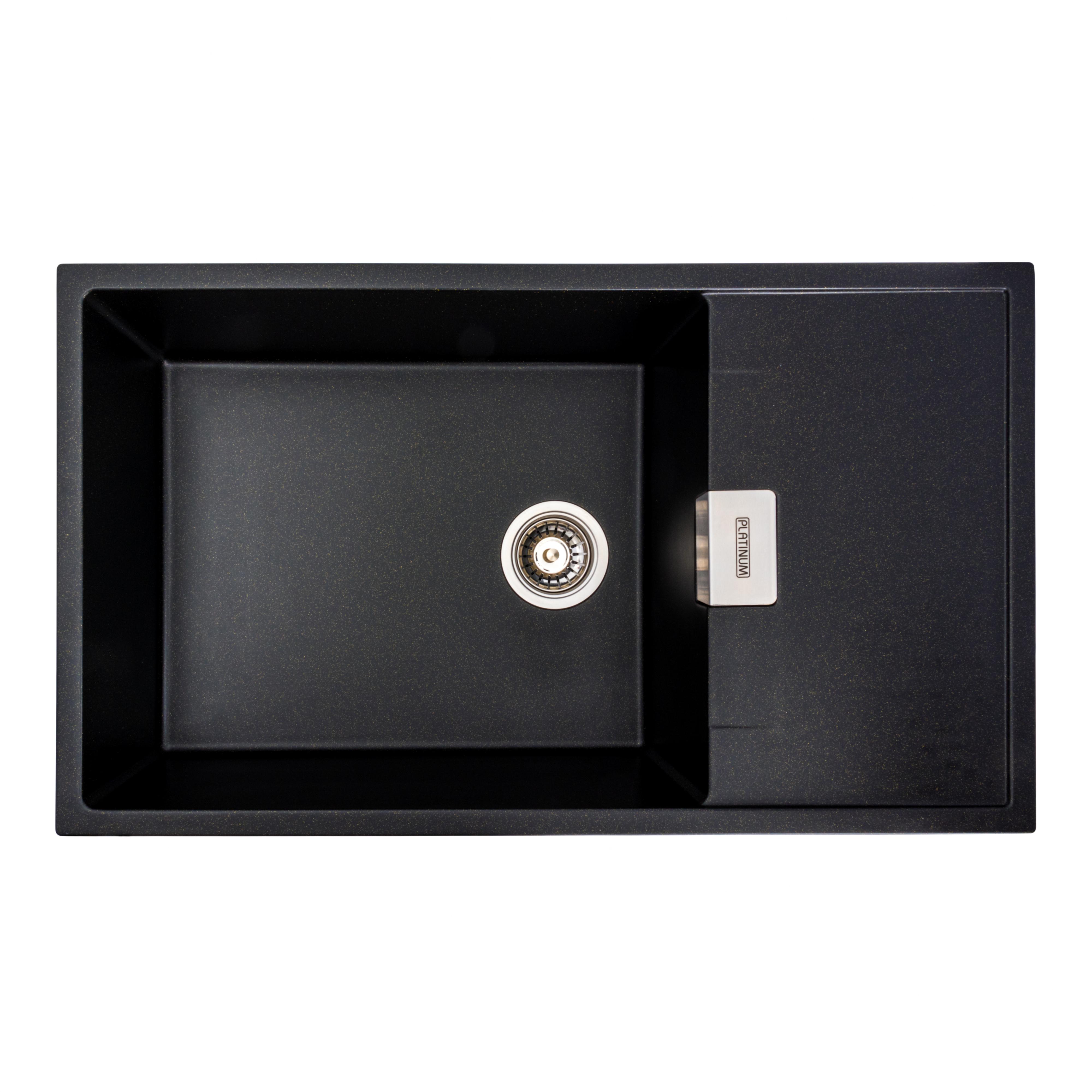 Мийка для кухні Platinum 8650 DIAMOND матова Чорний (000039175)