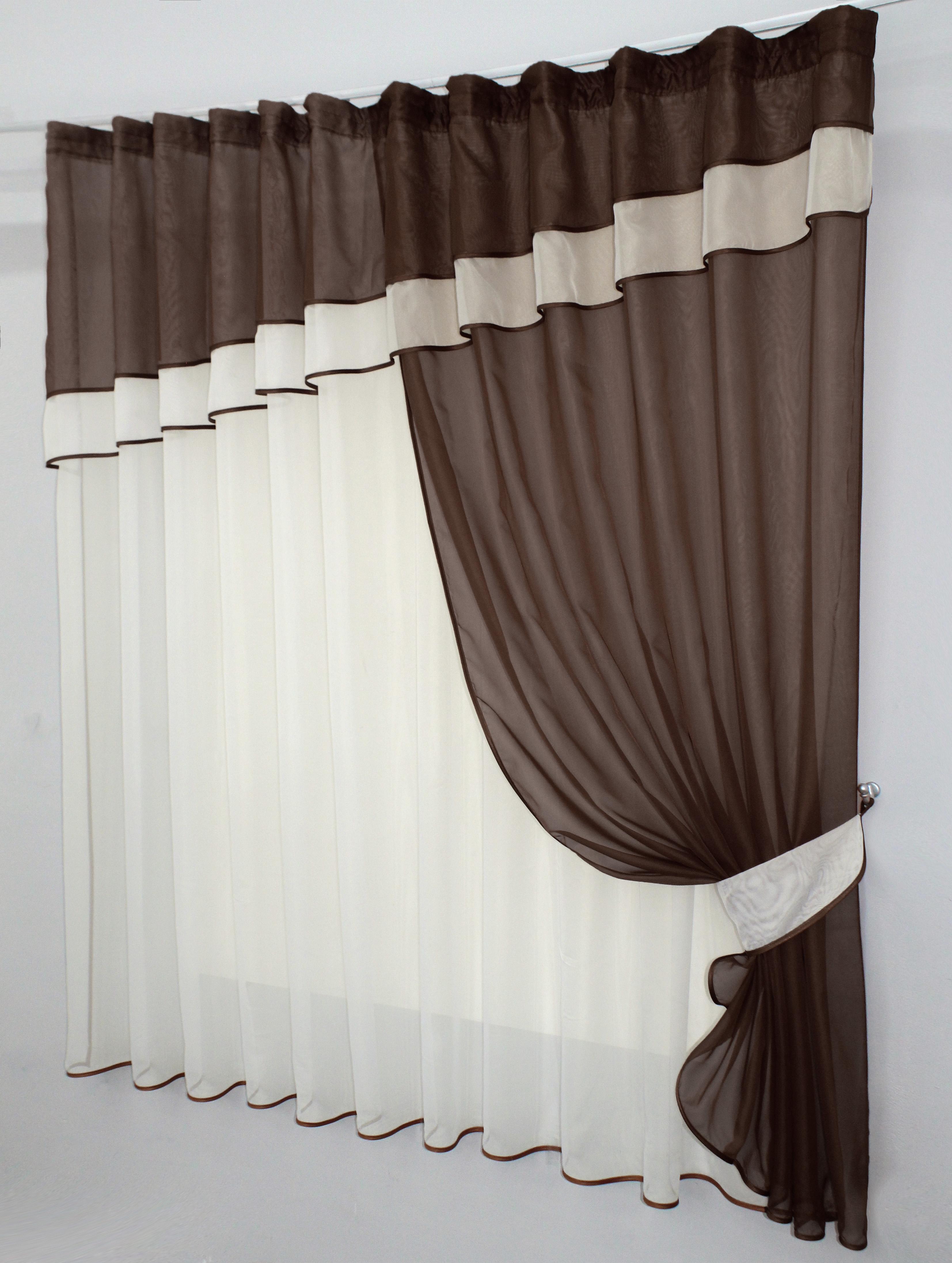 Занавеска кухонная VR-Textil № 018к с ламбрекеном 270х170 см Венге/Молочный (50-214) - фото 2 Занавеска кухонная VR-Textil № 018к с ламбрекеном 270х170 см Венге/Молочный (50-214) - фото 2