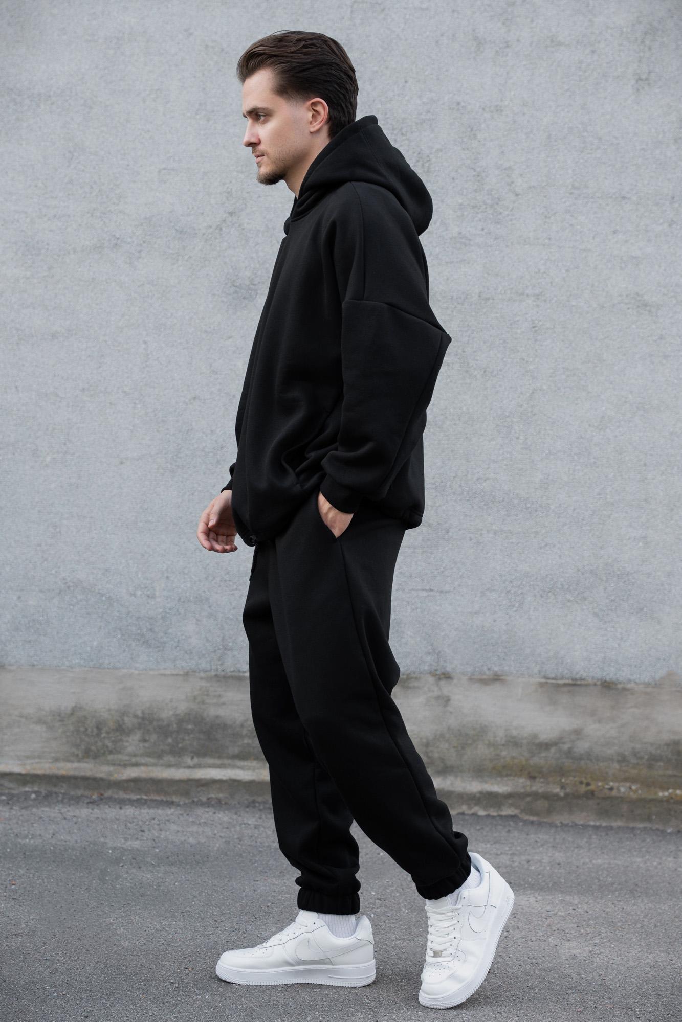 Прогулочный костюм на флисе Without Brand Miror XL Black (XL8055986) - фото 4 Прогулочный костюм на флисе Without Brand Miror XL Black (XL8055986) - фото 4