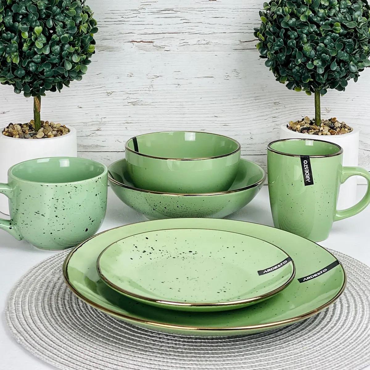Сервиз столовый Ardesto Bagheria Pastel green AR0020GGС 20 пр. Зеленый (8-6-4895624)